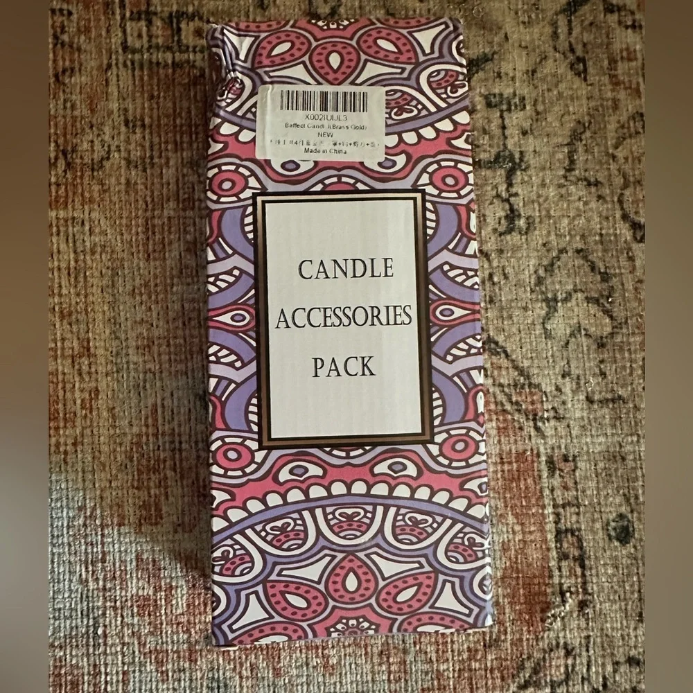 🆕 4 Piece Candle Accessory Set Gold